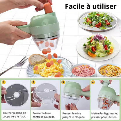 KEYSNA® - Robot Culinaire Électrique 4-en-1