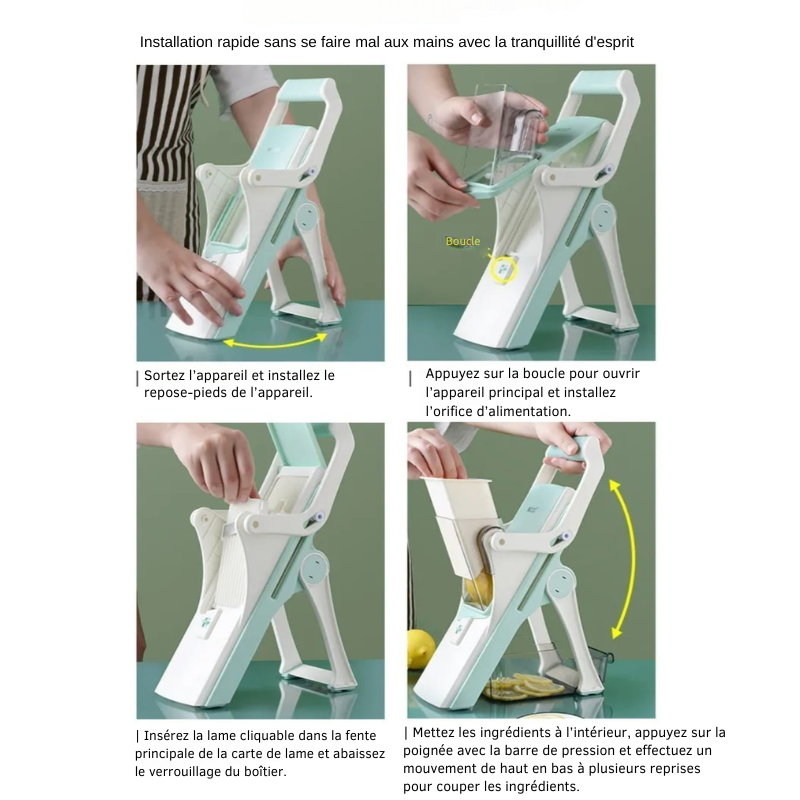 Keysna® Mandoline Coupe-Légumes 5 Lames
