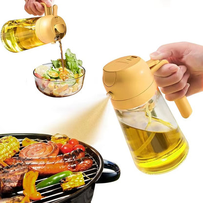 Vaporisateur d'Huile 2 en 1 en Verre _ Verseur de  liquide pour la Cuisine