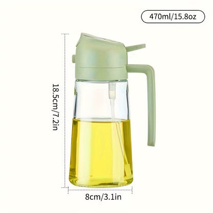 Vaporisateur d'Huile 2 en 1 en Verre _ Verseur de  liquide pour la Cuisine